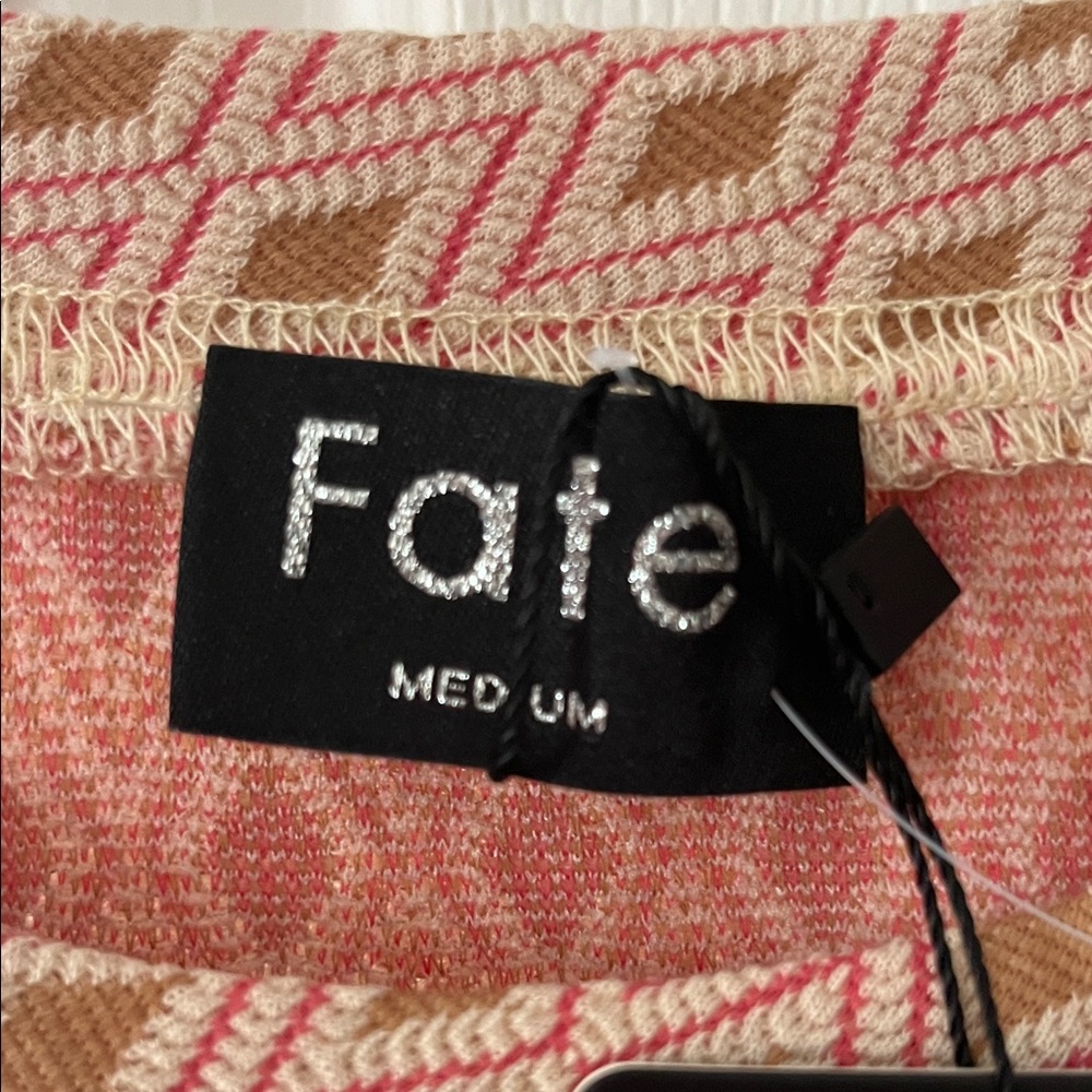 Fate Pink Geometric Pattern Blouse - Picture 2 of 4